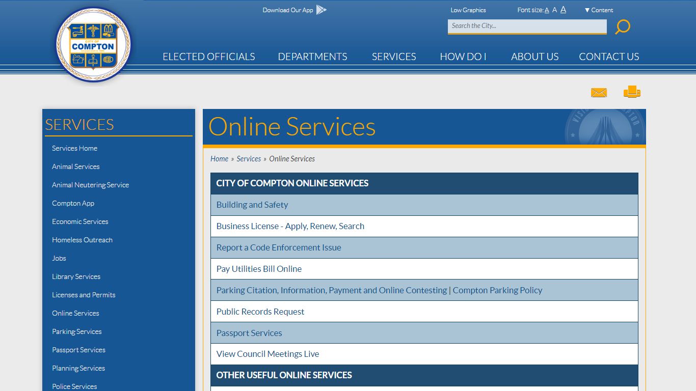 City of Compton - Online Services